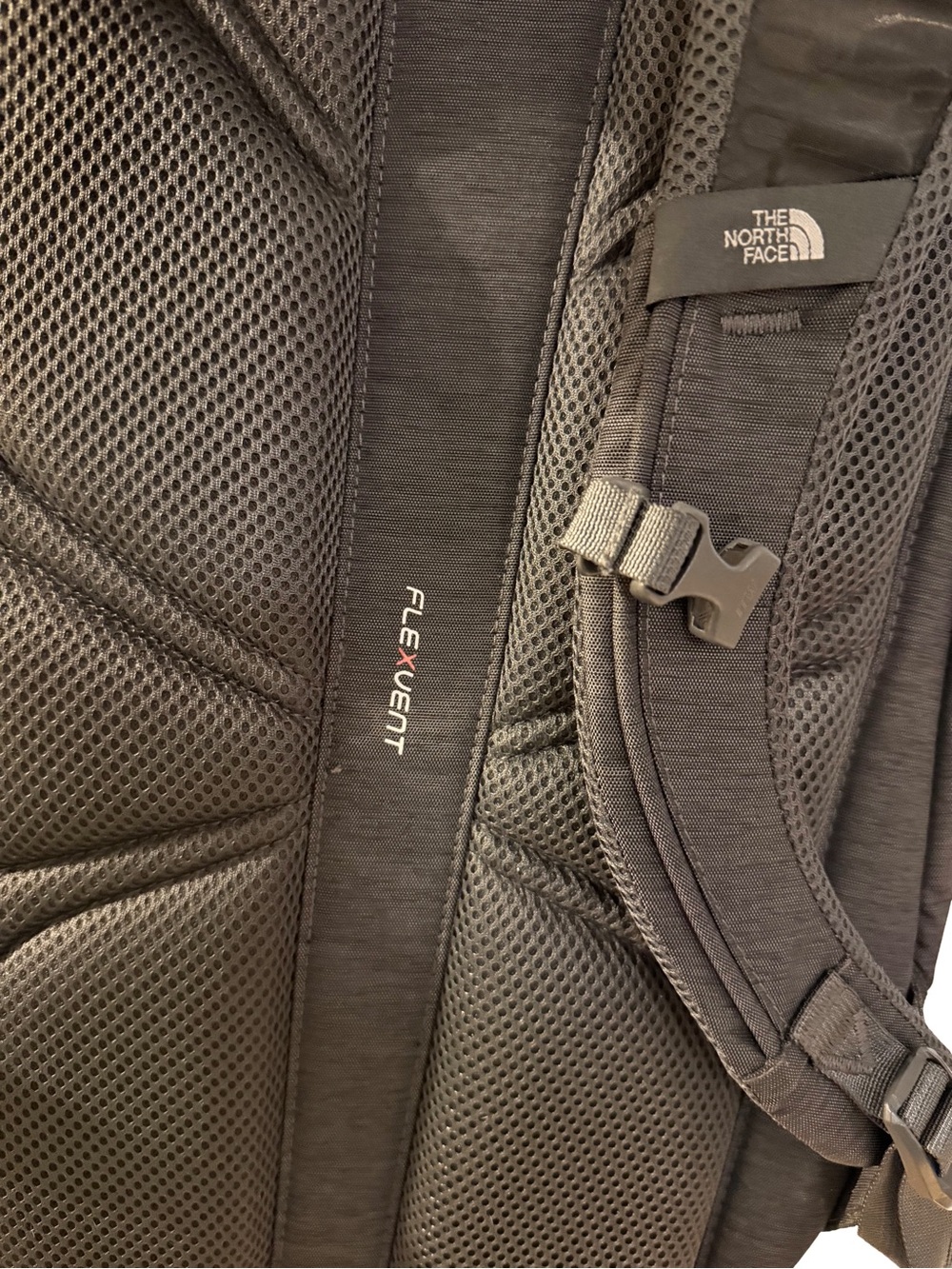 The North Face Vault Backpack Grey Heather/Cardinal Red Daypack - Picture 6 of 8